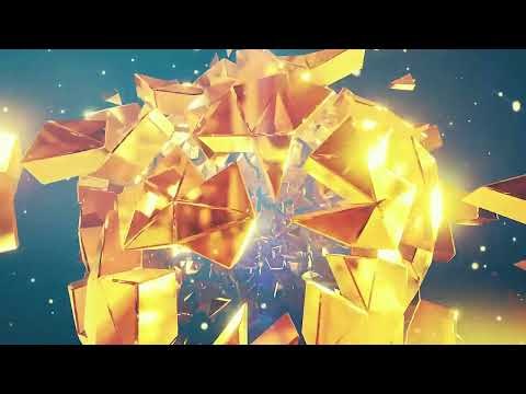 Gold faceted fractal audiovisual thumbnail
