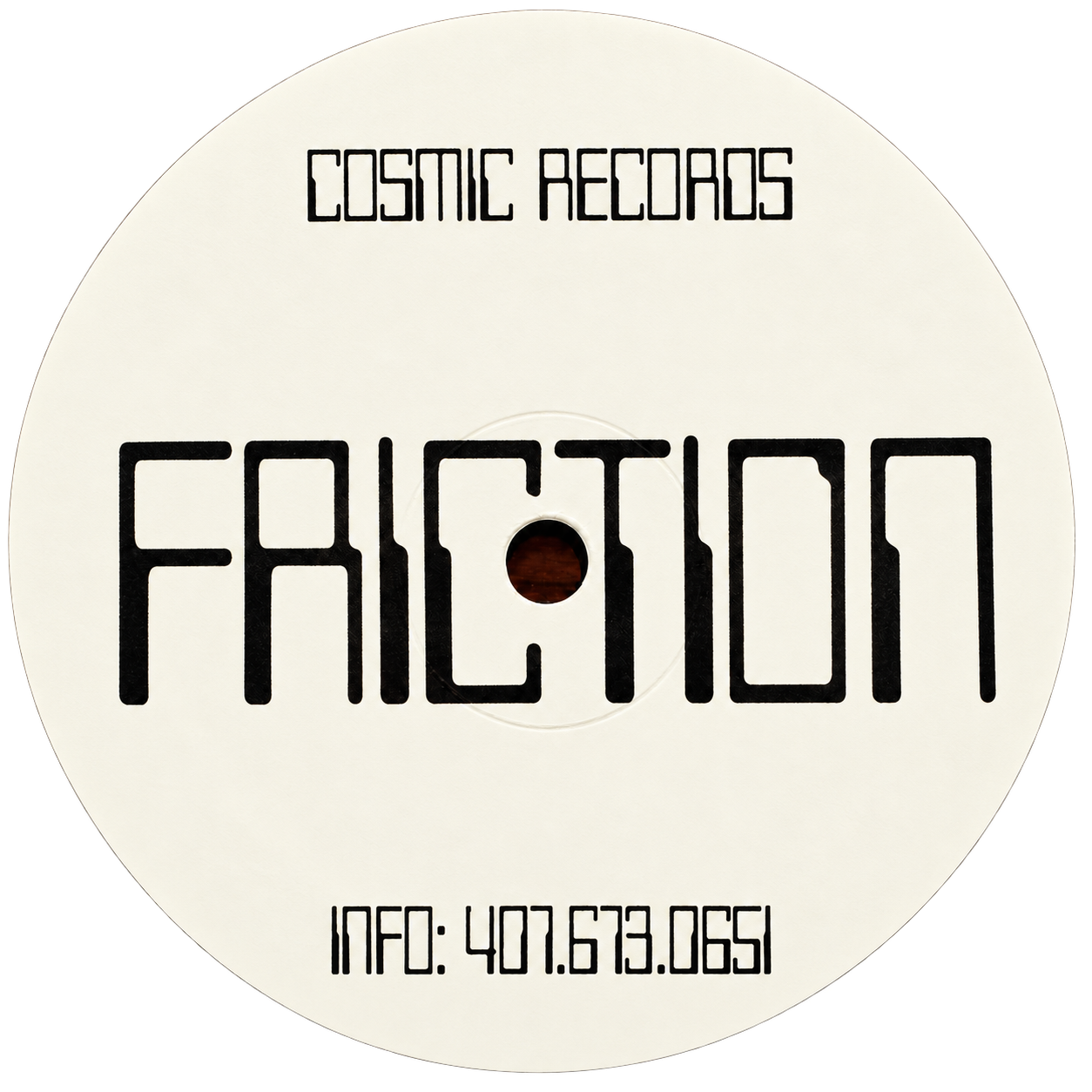 Voyager — Trixta / Friction: complete Cosmic 005 information label.