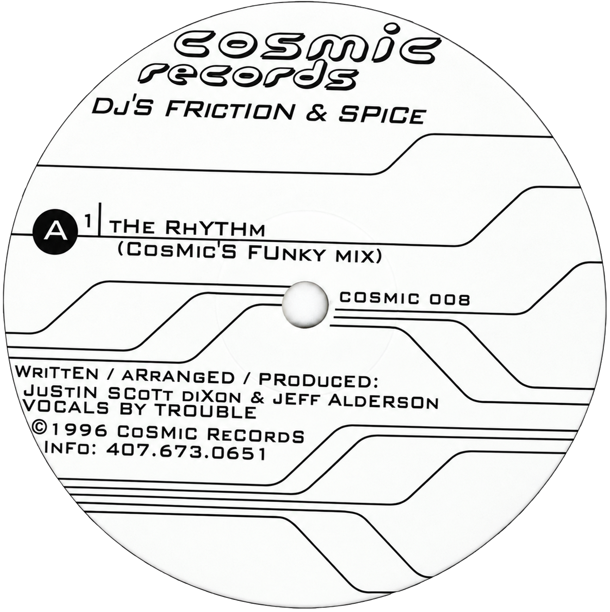 DJ’s Friction & Spice — The Rhythm: complete Cosmic 008 label A.