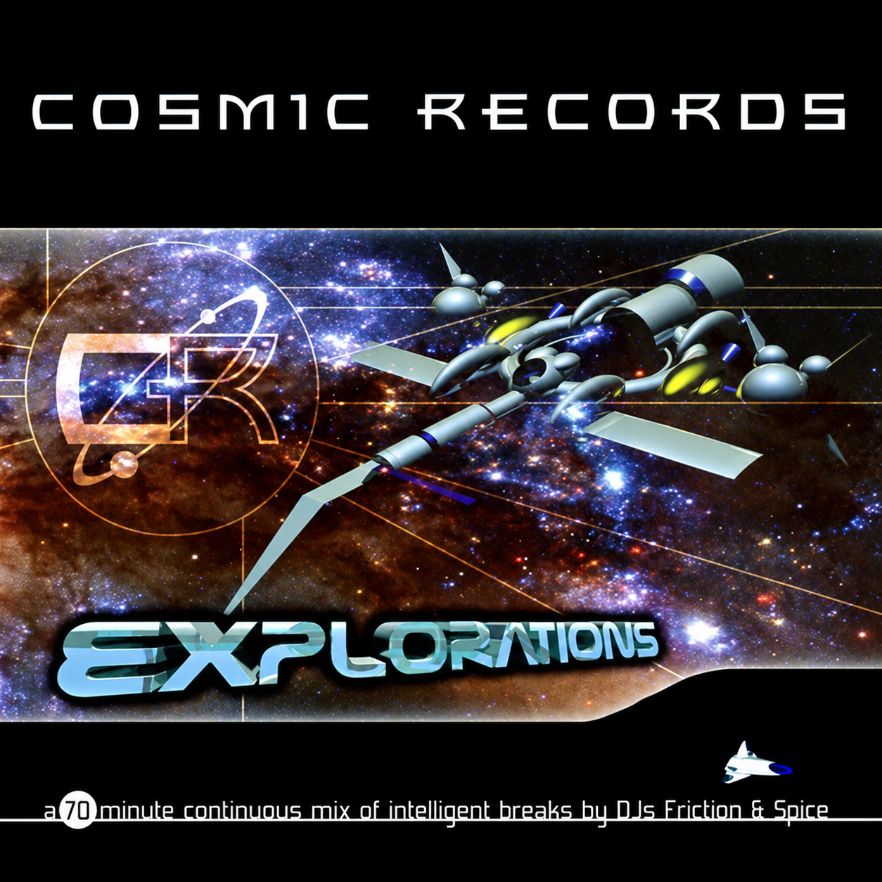 DJs Friction & Spice — Explorations: restored CD front cover.